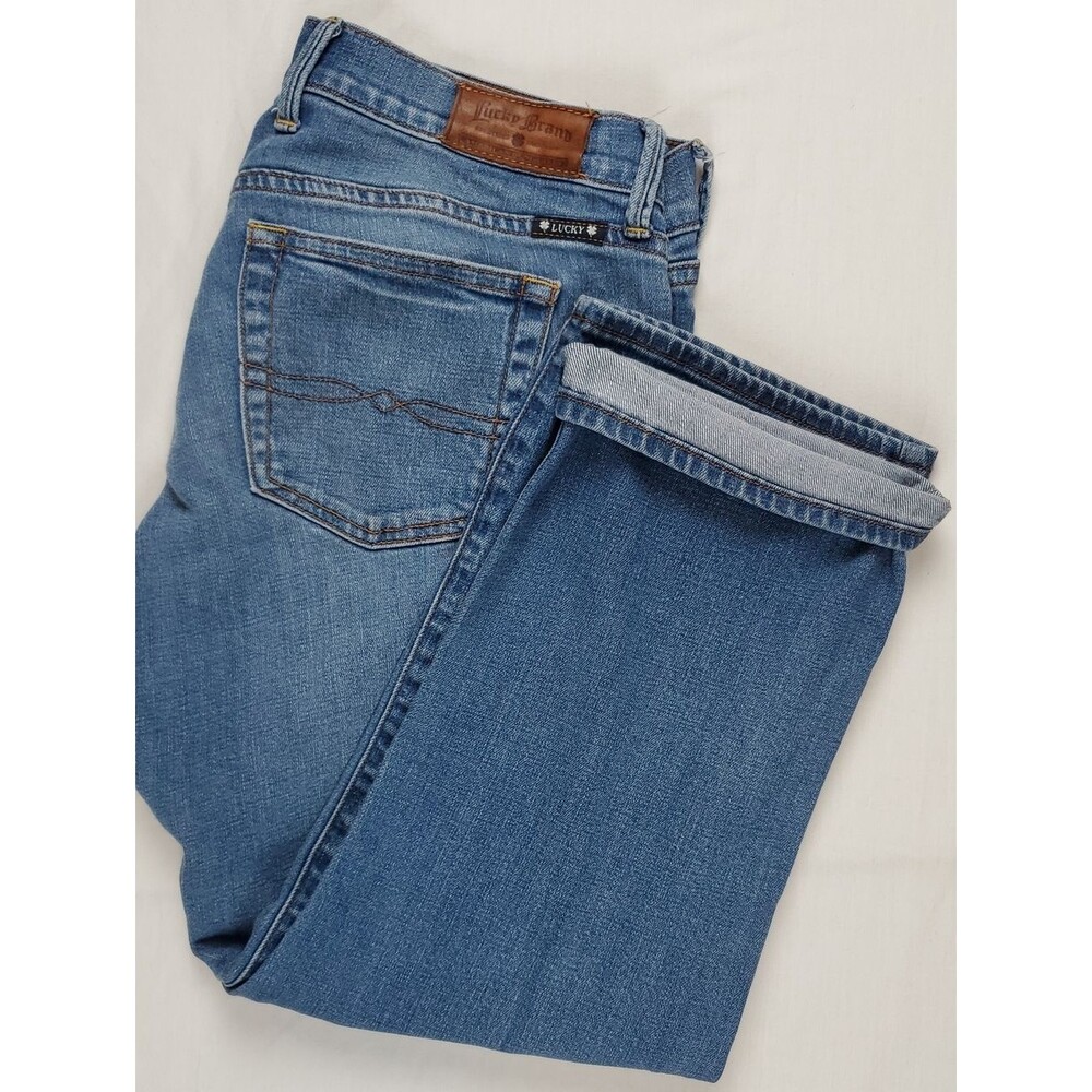 Lucky Brand Sweet N Crop Denim Jeans | Womens Medium Blue Wash Size 6/28